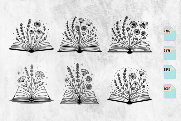 Beautiful Floral Book SVG Bundle Design