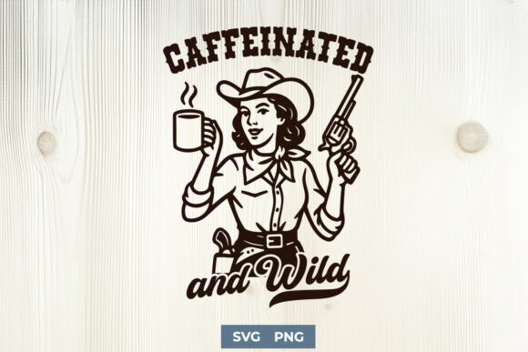 Caffeinated and Wild Western SVG PNG