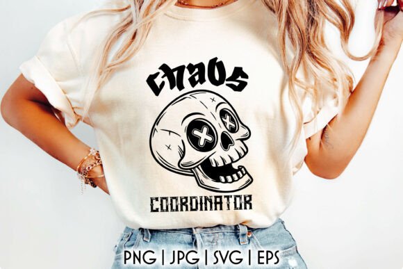 Chaos Coordinator Snarky Skull SVG