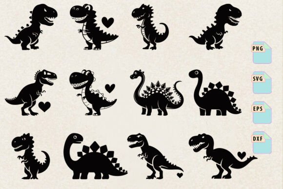 Cute Dinosaur Svg Dinosaur Bundle
