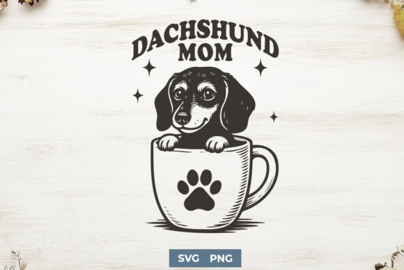 Dachshund Mom SVG PNG Cute Weenie Dog