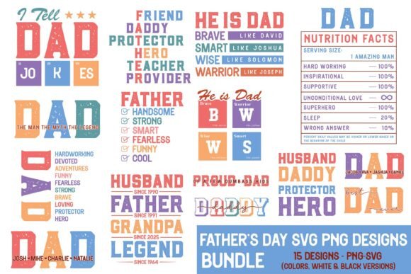Dad Father’s Day SVG PNG Bundle Design