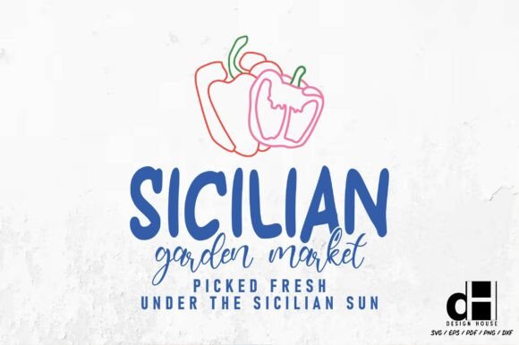 Farmers Market Sicilian Garden SVG PNG