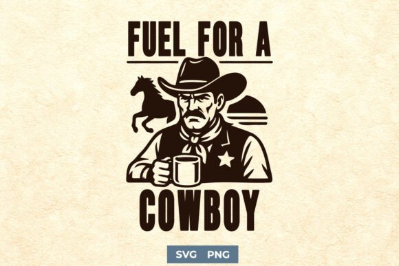 Fuel for a Cowboy Western SVG PNG Print