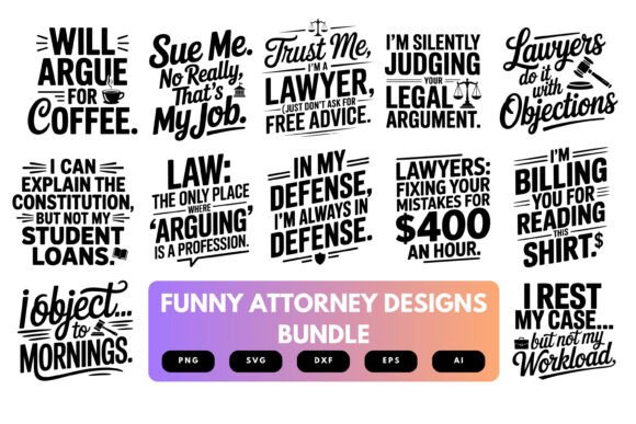 Funny Attorney SVG Bundle