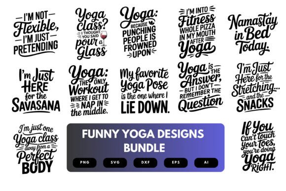Funny Yoga SVG Bundle