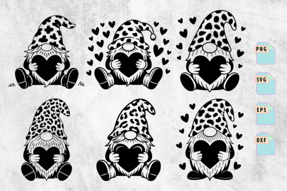 Leopard Heart Gnome SVG Bundle