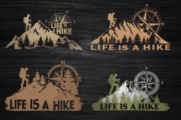 Out of Breath Hiking Society Svg Bundle
