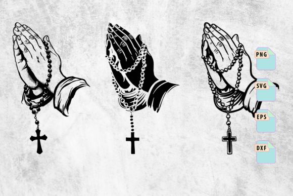 Praying Hands Rosary SVG Bundle