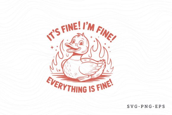 Retro Silly Goose SVG – It’s Fine