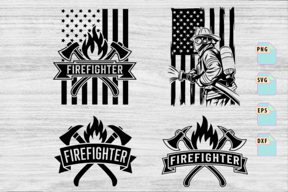 US Firefighter Svg Patriotic Firefight